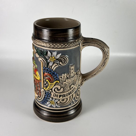 Vintage Original Gerzit Gerz Beer Stein Mug Collectible Barware - Picture 2 of 12